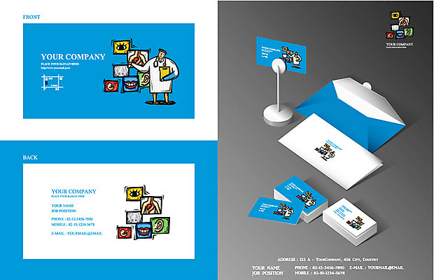 템플릿 디자인 카드템플릿 의학 명함 명함템플릿 영업 병원 한명 사람 성인 치료 세트 견본 의사 성인만 이미지템플릿 AI파일 카드프레임 1 비즈니스 카드_감사 프레임 의료진 파일형식 벡터