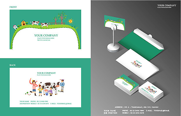 동물 템플릿 디자인 여자 남자 어린이 카드템플릿 명함 명함템플릿 봉투 영업 사람 여러명 성인 세트 농장 견본 목장 시골 체험 소 이미지템플릿 AI파일 카드프레임 다수 컨셉 농업 비즈니스 포유류 카드_감사 프레임 파일형식 벡터