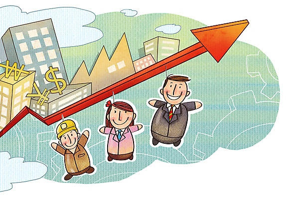 PSD 여자 남자 화살표 일러스트 비즈니스 공장 노동자 사람 빌딩 성인 세명 경제 달러 성장 비즈니스맨 화폐기호 엔 화합 노사화합 국내일러스트 직업 기호 돈 공업 건물 직장인 화폐 파일형식