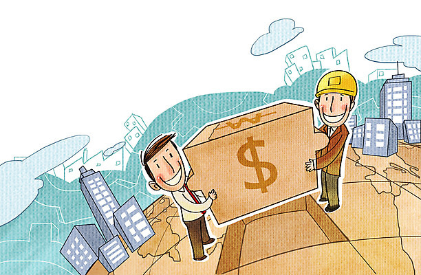 PSD 남자 일러스트 비즈니스 협력 노동자 사람 정장 빌딩 성인 두명 경제 달러 비즈니스맨 화폐기호 퍼즐 안전모 화합 노사화합 성인남자만 국내일러스트 직업 기호 옷 돈 건물 직장인 헬멧 안전장비 화폐 남자만 성인만 파일형식