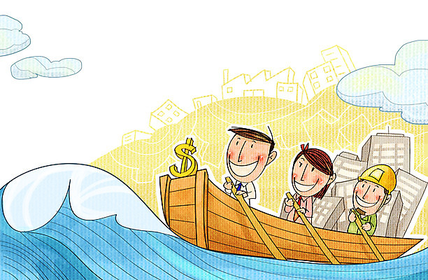 PSD 여자 남자 바다 일러스트 비즈니스 협력 노동자 항해 사람 정장 빌딩 성인 세명 달러 비즈니스맨 화폐기호 안전모 노 화합 노젓기 노사화합 선박 국내일러스트 직업 기호 옷 수상교통 돈 배_교통 모션 건물 직장인 헬멧 안전장비 화폐 파일형식