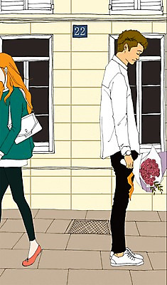 주간 전신 PSD 식물 라이프스타일 여자 남자 꽃 맨라이프 꽃다발 프로포즈 일러스트 서기 사람 성인 야외 두명 건물 성인만 국내일러스트 자연요소 건축물 모션 생활 파일형식