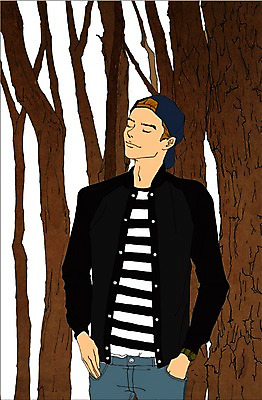 주간 PSD 나무 식물 라이프스타일 남자 여유 맨라이프 일러스트 휴식 한명 사람 성인 야외 힐링 남자만 남자한명만 성인남자만 성인만 국내일러스트 자연요소 1 감정 컨셉 생활 파일형식