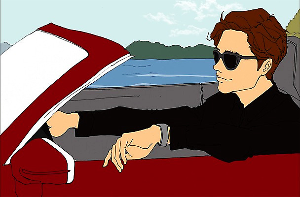 주간 PSD 라이프스타일 남자 여유 맨라이프 일러스트 자동차 휴식 한명 사람 성인 야외 선글라스 드라이브 운전 스포츠카 남자만 남자한명만 성인남자만 성인만 국내일러스트 자연요소 1 감정 안경 육상교통 컨셉 모션 생활 파일형식