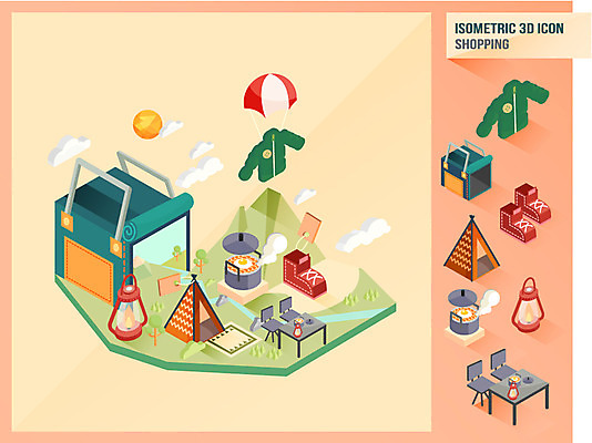 나무 구름 옷 신발 가방 일러스트 산 아웃도어 텐트 캠핑도구 사람없음 쇼핑 강 태양 캠핑 램프 라면 냄비 분석 아이소메트릭 국내일러스트 AI파일 자연요소 식물 잡화 음식 컨셉 레저 조명 도구 면류 솥 파일형식 벡터