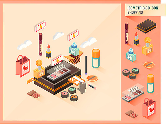 구름 일러스트 사람없음 쇼핑 쇼핑백 화장품 립스틱 화장용품 신용카드 향수 분석 마스카라 아이섀도 아이소메트릭 파우치 국내일러스트 AI파일 자연요소 컨셉 가방 금융 뷰티 미용용품 파일형식 벡터