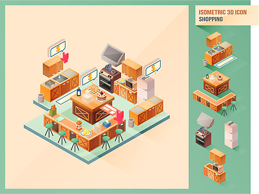 일러스트 식탁 사람없음 쇼핑 인테리어 케이크 주방 주스 쓰레기통 신용카드 전자레인지 오븐 식빵 분석 싱크대 냉장고 클릭 아이소메트릭 국내일러스트 AI파일 디자인 음료 빵 컨셉 탁자 디저트 금융 가전제품 레인지 개수대 파일형식 벡터