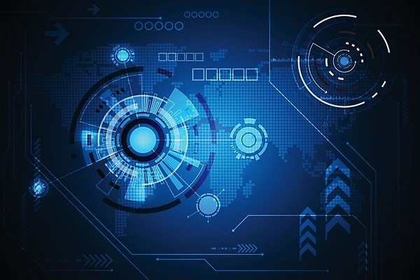 EPS 해외이미지 디자인 컨셉 세계지도 일러스트 추상 미래 사람없음 그래픽 파란색 디지털 해외202004 해외일러스트 컬러 지도 무늬 세계 파일형식 벡터 이미지허브