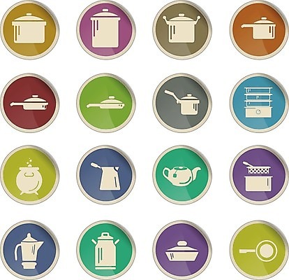 EPS 해외이미지 그릇 접시 음식 일러스트 주전자 쟁반 요리 금속 식사 저녁식사 공백 오픈 원형 아침식사 심볼 메뉴 잔치 정교 해외202004 해외일러스트 도형 식기 재질 주방용품 파일형식 벡터 이미지허브