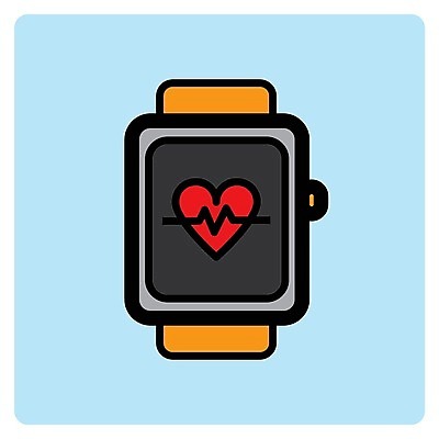 EPS 해외이미지 일러스트 시간 플랫 어플리케이션 만화 스마트 손목시계 심플 해외202004 해외일러스트 시계 컨셉 장신구 파일형식 벡터 이미지허브