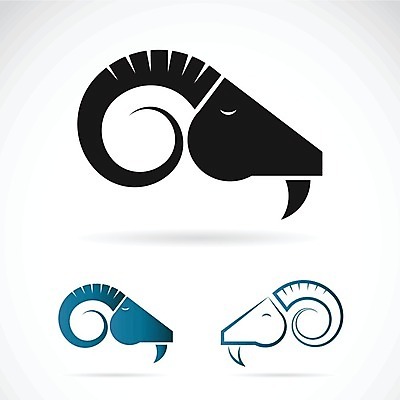 EPS 해외이미지 일러스트 비즈니스 염소 사람없음 심볼 염소뿔 브랜딩 해외202004 해외일러스트 포유류 파일형식 벡터 이미지허브