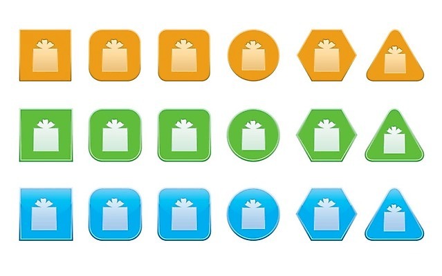 EPS 해외이미지 디자인 오렌지 일러스트 휴가 선물 초록색 파란색 세트 원형 심볼 사인 정사각형 배지 고립 엘리먼트 해외202004 해외일러스트 도형 컬러 과일 파일형식 벡터 이미지허브