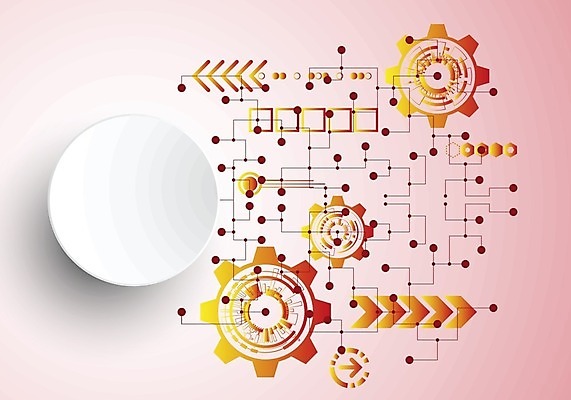 EPS 해외이미지 디자인 분홍색 일러스트 추상 사람없음 그래픽 디지털 원형 톱니바퀴 그라데이션 해외202004 해외일러스트 도형 컬러 무늬 파일형식 벡터 이미지허브