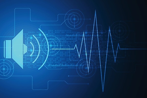 EPS 해외이미지 디자인 컨셉 일러스트 추상 미래 사람없음 그래픽 파란색 디지털 소리 볼륨 해외202004 해외일러스트 컬러 무늬 파일형식 벡터 이미지허브