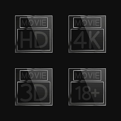 EPS 해외이미지 디자인 일러스트 그래픽 3D 라벨 디지털 스크린 모니터 검은색 텔레비전 웹 영화관 가득함 심볼 영화 사인 동영상 정의 고립 해외202004 해외일러스트 컬러 인터넷 문화예술 프레임 전자제품 컴퓨터 극장 디지털합성 파일형식 벡터 이미지허브