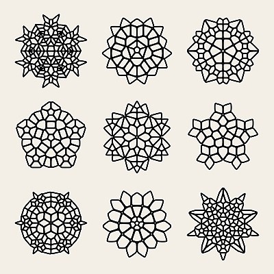 EPS 해외이미지 디자인 백그라운드 일러스트 추상 사람없음 검은색 화려 만다라 스타일 해외202004 해외일러스트 컬러 컨셉 무늬 파일형식 벡터 이미지허브