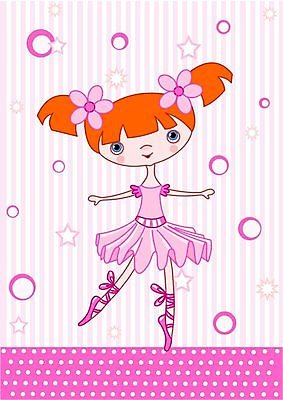 EPS 해외이미지 행복 분홍색 백그라운드 일러스트 미술 공연 댄서 무대 발레 빨간머리 단아함 해외202004 해외일러스트 직업 헤어스타일 감정 컬러 문화예술 이벤트 춤 파일형식 벡터 이미지허브