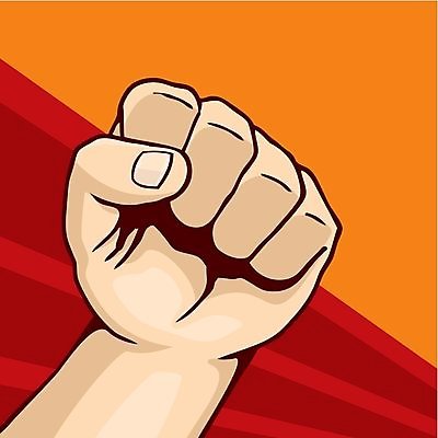 EPS 해외이미지 클립아트 손 백그라운드 일러스트 빨간색 힘 주먹 자유 스케치 싸움 윤곽 혁명 카피스페이스 해외202004 해외일러스트 컬러 컨셉 모션 미술 신체부위 공백 파일형식 벡터 이미지허브