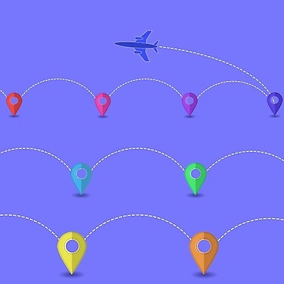EPS 해외이미지 디자인 지구 여행 컨셉 지도 일러스트 교통시설 표시 추상 휴가 비행기 항해 그래픽 파란색 세계 글로벌 지구본 여행객 플랫 방향 심볼 항공 사인 제트기 네비게이션 대패 사방 충고 해외202004 해외일러스트 컬러 교통 무늬 배_교통 항공교통 대중교통 사람 시설 파일형식 벡터 이미지허브