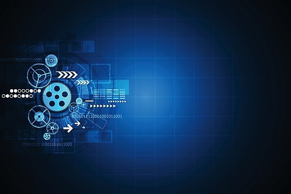 EPS 해외이미지 디자인 컨셉 일러스트 추상 미래 사람없음 그래픽 파란색 디지털 톱니바퀴 해외202004 해외일러스트 컬러 무늬 파일형식 벡터 이미지허브