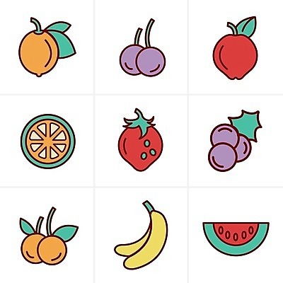 EPS 해외이미지 음식 채소 오렌지 과일 일러스트 자연 딸기 포도 수박 바나나 건강 세트 검은색 신선 플랫 사과 멜론 레몬 심볼 사인 블루베리 산딸기 라임 돌봄 채식주의자 비건 해외202004 해외일러스트 컬러 모션 생태계 채식 파일형식 벡터 이미지허브