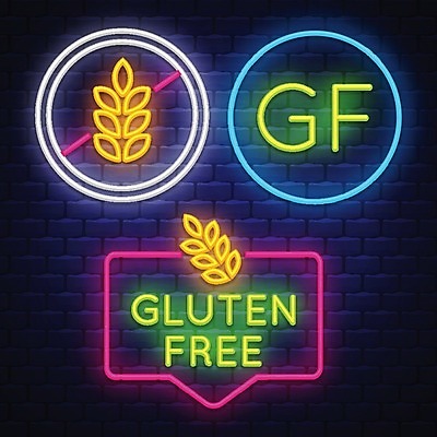 EPS 해외이미지 말풍선 일러스트 사람없음 그래픽 금지 원형 밀 네온 해외202004 글루텐프리 글루틴 해외일러스트 도형 곡류 파일형식 벡터 이미지허브