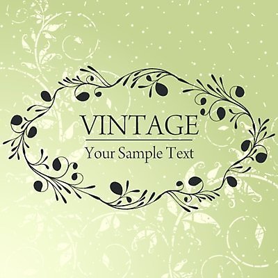 EPS 해외이미지 백그라운드 잎 일러스트 프레임 타이포그라피 사람없음 연두색 빈티지 잎줄기 해외202004 해외일러스트 식물 문자 줄기 컨셉 초록색 파일형식 벡터 이미지허브