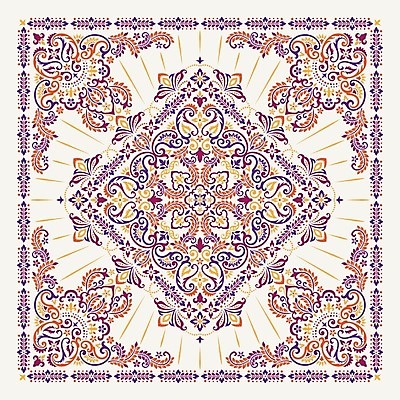 EPS 해외이미지 전통 디자인 드레스 옷 꽃 백그라운드 꽃무늬 일러스트 장신구 프레임 미술 동양인 장식 컬러풀 유행 목도리 수확 직물 면 클래식 우아함 낙서 그림 복고 정사각형 손수건 서쪽 페이즐리 핸드메이드 스타일 반다나 해외202004 해외일러스트 도형 식물 잡화 컬러 컨셉 무늬 농업 문화예술 인종 방향 파일형식 벡터 헤어액세사리 이미지허브