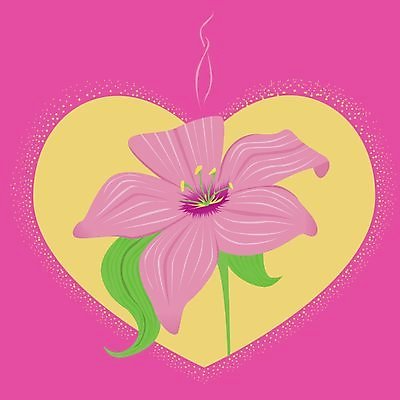 EPS 해외이미지 꽃잎 꽃 줄기 분홍색 잎 꽃무늬 일러스트 발렌타인데이 경사 장식 초록색 빛 노란색 줄무늬 원형 백합 야광 꽃수술 해외202004 해외일러스트 도형 식물 컬러 무늬 데이이벤트 파일형식 벡터 이미지허브