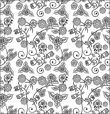 EPS 해외이미지 식물 디자인 꽃 백그라운드 잎 꽃무늬 패턴 일러스트 자연 벽지 미술 장식 장미 정원 검은색 봄 수확 흰색 그림 복고 해외202004 해외일러스트 계절 컬러 무늬 농업 문화예술 생태계 파일형식 벡터 이미지허브