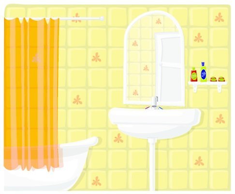 EPS 해외이미지 디자인 오렌지 일러스트 휴식 주택 실내 내부 그래픽 가로 초록색 물 반사 문 목욕 거울 방 욕실 흰색 커튼 투명 빨래 타일 싱크대 수도꼭지 모자이크 셔터 샤워실 위생관리 해외202004 해외일러스트 자연요소 컬러 컨셉 가사 과일 관리 건물 청결 개수대 샤워시설 파일형식 벡터 이미지허브