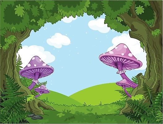 EPS 해외이미지 식물 디자인 백그라운드 잎 일러스트 자연 동화 요정 이야기 풍경 잔디 그래픽 초록색 버섯 나뭇가지 숲 신비 만화 그림 장면 공상 마법 곰팡이 양치류 해외202004 해외일러스트 나무 컬러 컨셉 생태계 파일형식 벡터 이미지허브