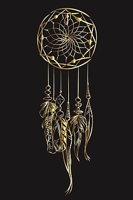 EPS 해외이미지 전통 일러스트 사람없음 장식 검은색 꿈 금색 달 구슬 깃털 부적 드림캐쳐 해외202004 해외일러스트 자연요소 컬러 파일형식 벡터 이미지허브