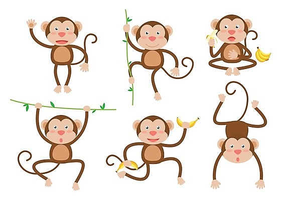EPS 해외이미지 동물 캐릭터 디자인 행복 야생동물 포즈 백그라운드 잎 과일 일러스트 장난 포유류 바나나 매달리기 동물원 미술 그래픽 세트 갈색 흰색 원숭이 아기 잡기 그룹 만화 수집 먹기 사파리 그네 꼬리 침팬지 고립 마스코트 이국적 해외202004 해외일러스트 일러캐릭터 식물 감정 컬러 모션 문화예술 사람 파일형식 벡터 이미지허브