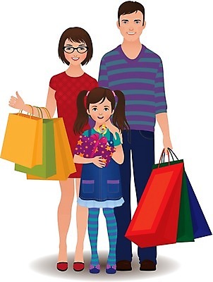 EPS 해외이미지 커플 딸 행복 가방 일러스트 가족 엄마 선물 쇼핑 판매 세일 상점 자녀 청바지 아빠 구매 고객 긍정 패키지 소매 쇼퍼홀릭 해외202004 해외일러스트 잡화 감정 컨셉 바지 관계 파일형식 벡터 이미지허브