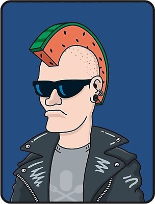 EPS 해외이미지 과일 일러스트 수박 선글라스 머리 멜론 펑크 해외202004 해외일러스트 안경 신체부위 파일형식 벡터 이미지허브