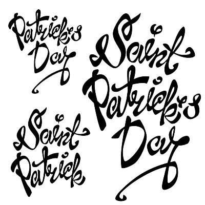 EPS 해외이미지 디자인 행복 백그라운드 일러스트 캘리그라피 텍스트 추상 타이포그라피 사람없음 장식 초록색 파티 축제 봄 흰색 축하 인사 행운 메시지 사인 아일랜드 타입 필기체 레터링 해외202004 해외일러스트 문자 계절 감정 유럽 컬러 컨셉 무늬 이벤트 예절 파일형식 벡터 이미지허브