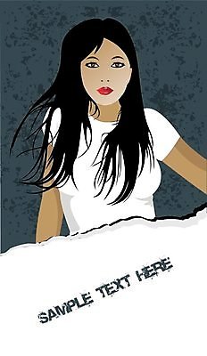 EPS 해외이미지 모델 템플릿 라이프스타일 디자인 옷 여자 종이 얼굴 티셔츠 일러스트 텍스트 갈색머리 유행 흰색 레이아웃 찢어짐 스타일 해외202004 해외일러스트 헤어스타일 컬러 셔츠 모션 사람 생활 신체부위 파일형식 벡터 이미지허브