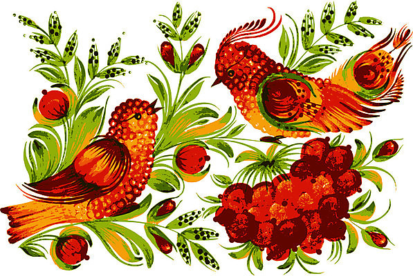 EPS 해외이미지 디자인 꽃 백그라운드 잎 일러스트 조류 수채화 미술 사람없음 손그림 해외202004 해외일러스트 식물 동물 문화예술 파일형식 벡터 이미지허브