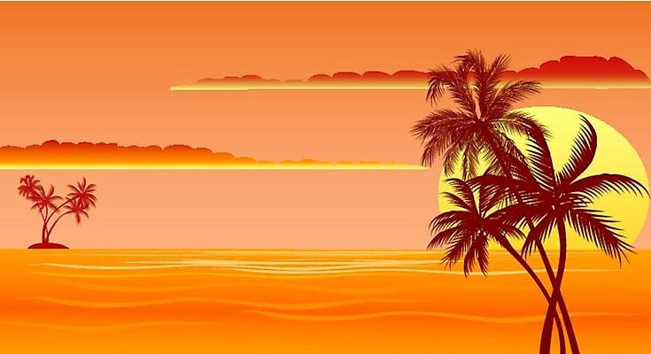 EPS 해외이미지 나무 식물 구름 별 모래 바다 섬 여행 백그라운드 잎 패턴 일러스트 자연 하늘 휴가 항해 손바닥 풍경 빨간색 물 여름 빛 햇빛 태양 반사 일몰 뜨거움 야간 땅 천국 남쪽 해외202004 해외일러스트 자연요소 손 계절 컬러 무늬 배_교통 노을 방향 생태계 파일형식 벡터 이미지허브