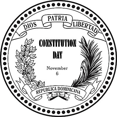 EPS 해외이미지 일러스트 휴가 이벤트 검은색 역사 11월 심볼 신분 고무 우표 도미니카공화국 헌법 각인 해외202004 해외일러스트 컬러 날짜 남아메리카 법 파일형식 벡터 이미지허브