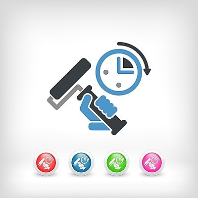 EPS 해외이미지 컨셉 일러스트 회사 노동자 주택 건물 장식 컬러풀 페인트 시간 붓 업무 플랫 심볼 속도 그림 롤 롤러 페인트붓 화가 느림 니스 예산 비용 해외202004 해외일러스트 직업 건축물 컬러 비즈니스 경제 작업 파일형식 벡터 이미지허브