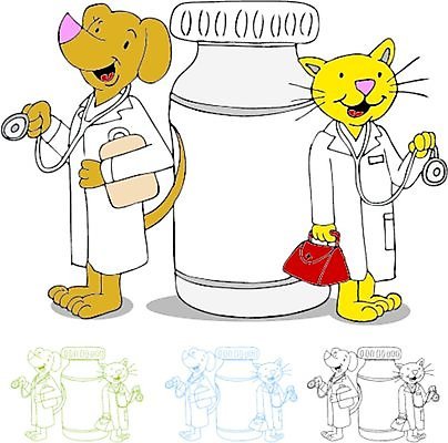 EPS 해외이미지 클립아트 동물 캐릭터 가방 일러스트 청진기 발 병원 실험 미술 그래픽 반려동물 알약 약 고양이 의사 코트 도움 개 플라스틱 만화 약국 그림 클립 수의사 조제 조립 서류판 해외202004 해외일러스트 일러캐릭터 잡화 컨셉 포유류 의학 의료기기 재질 문화예술 신체부위 사무용품 외투 의료진 만들기 파일형식 벡터 이미지허브