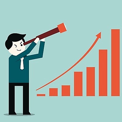 EPS 해외이미지 직업 응시 행복 컨셉 일러스트 비즈니스 통계 그래프 미래 화살 거리 금융 경제 망원경 성장 만화 기회 투자 상승 비전 패기 해외202004 해외일러스트 시선 감정 자신감 파일형식 벡터 이미지허브