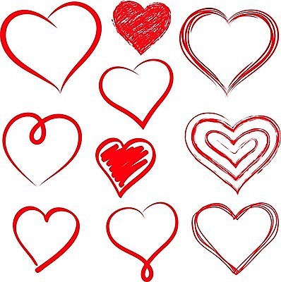 EPS 해외이미지 일러스트 사랑 사람없음 빨간색 하트 해외202004 해외일러스트 모양 감정 컬러 파일형식 벡터 이미지허브