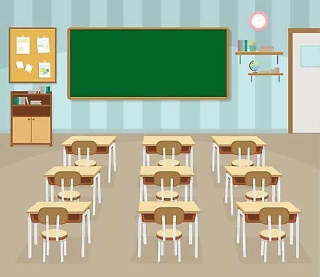 EPS 해외이미지 학생 교육 의자 일러스트 교실 학교 수업 사람없음 칠판 책상 해외202004 해외일러스트 가구 파일형식 벡터 이미지허브