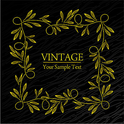 EPS 해외이미지 백그라운드 잎 곡선 라인일러스트 일러스트 사각프레임 타이포그라피 사람없음 노란색 검은색 빈티지 잎줄기 해외202004 해외일러스트 식물 문자 선 줄기 컬러 컨셉 프레임 사각형 파일형식 벡터 이미지허브