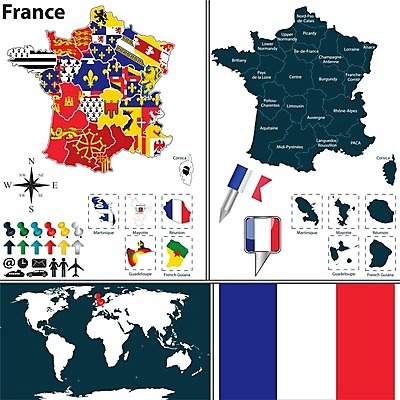 EPS 해외이미지 지도 일러스트 프랑스 센터 지역 파리 프랑스어 코르시카 해외202004 해외일러스트 문자 유럽 섬 파일형식 벡터 이미지허브