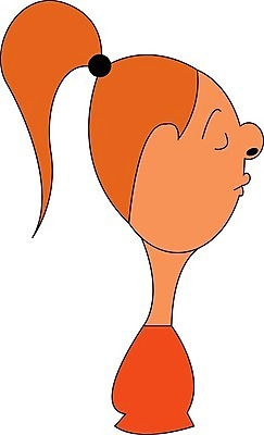 EPS 해외이미지 모델 헤어스타일 디자인 여자 얼굴 오렌지 일러스트 그래픽 10대 머리 유행 만화 이발 묶기 생강 포니테일 스타일 해외202004 해외일러스트 채소 과일 모션 청소년 사람 신체부위 파일형식 벡터 이미지허브