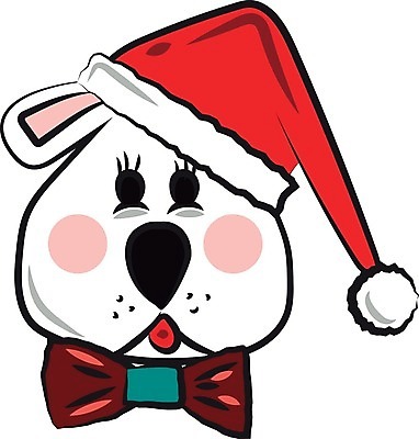 EPS 해외이미지 동물 디자인 크리스마스 겨울 일러스트 휴가 장식 반려동물 산타클로스 인사 개 강아지 캡모자 흉터 클라우스 해외202004 해외일러스트 모자_잡화 계절 기념일 포유류 예절 상처 파일형식 벡터 이미지허브